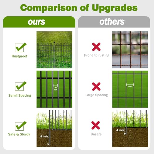 Clôture de jardin décorative durable acier inoxydable 10 pan - 4