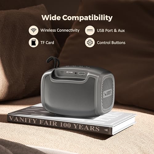 Image of UBON Yodha SP-42, 10 watt Portable Bluetooth Speaker, 10 Hours Long Playtime, RGB Lights, Multiple Connectivity Wireless Party Speaker (Black)