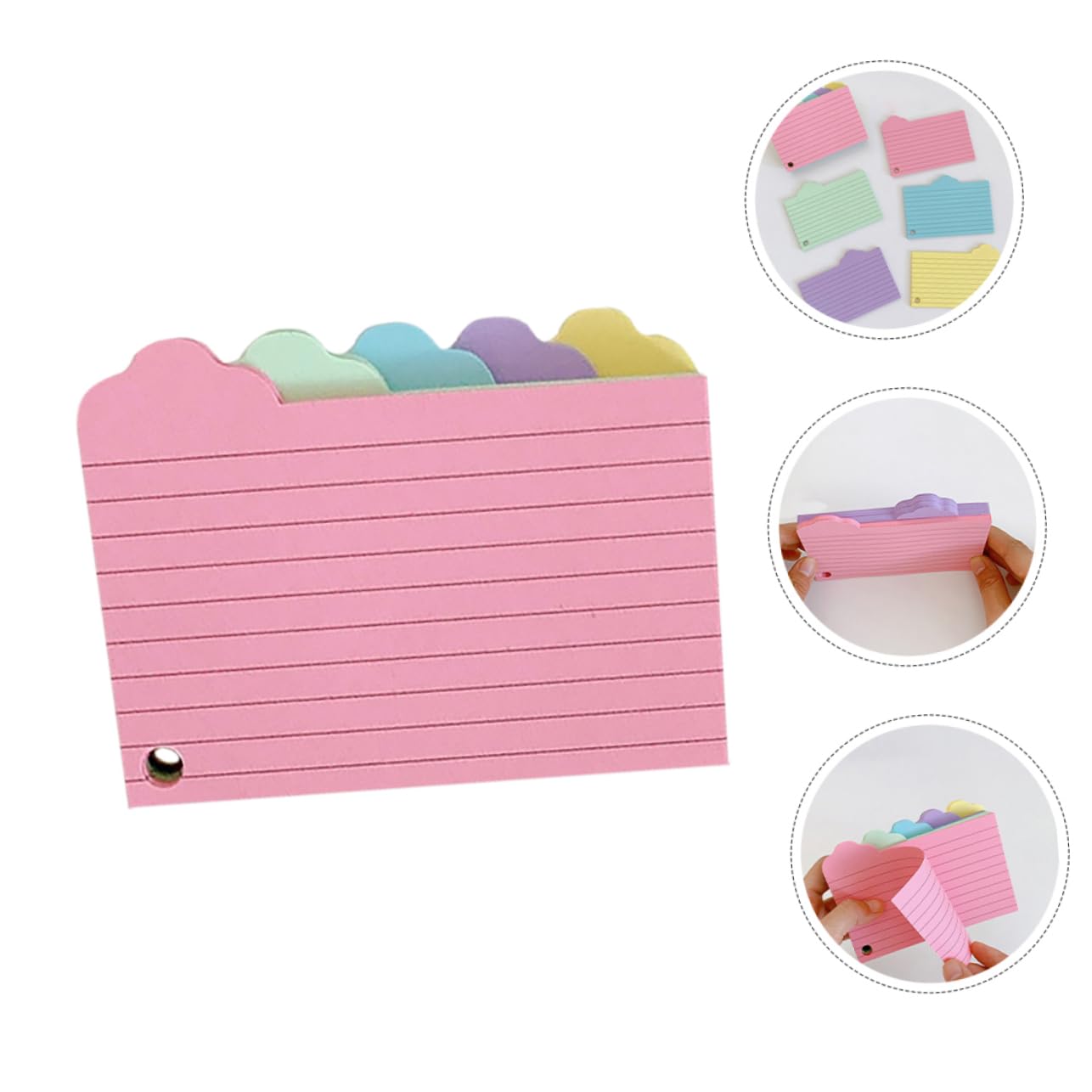Uonlytech 5 Sätze Vokabelheft Aus Notizpapier Registerkarten Flashcard Lehrreich Bunt Ungefüttert Rosa Leere Karteikarten Lernkarten Karteikarten Zum Lernen 125 Blätter * 5