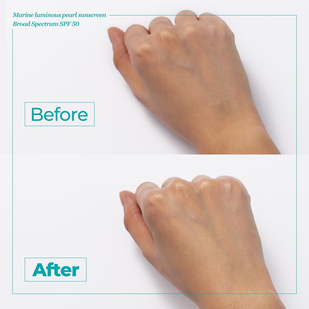 JMsolution Marine Luminous Pearl Sunscreen SPF50 Broad Spectrum UV Protection, Moisturizing & Lightweight, No White Cast, 1.69 fl oz - Image 9