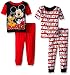 Disney Little Boys Mickey Mouse Best Dog'gone Buddies 4-Piece Pajama Set Red 3T
