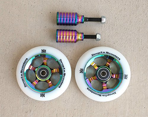 DropIn Scooters DIS 100mm Oil Slicks Package - 2 Wheels and 2 Pegs