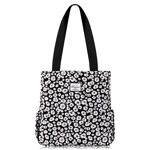 Image of KAMO Floral Tote Bag - Waterproof Lightweight Handbags Travel Shoulder Bag for Hiking Yoga Gym Swimming Travel Beach