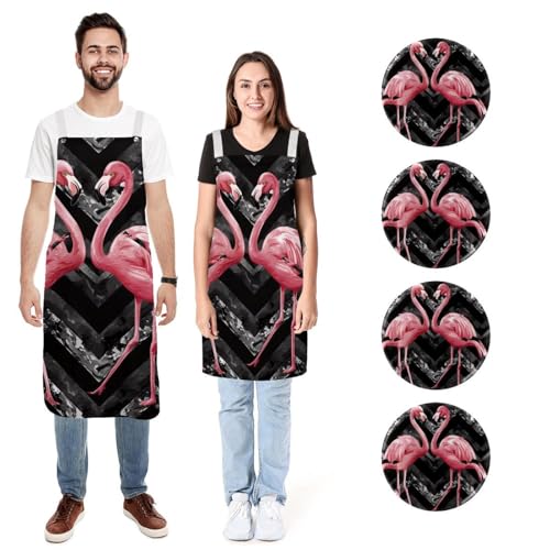 Tabliers de cuisine pour homme et femme étanches avec poches de rangement