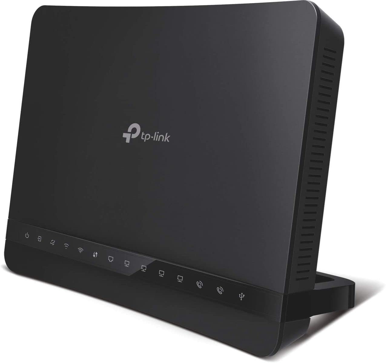 TP-Link VX220-G2v Modem Router EVDSL jusqu'à 300 Mbps, Wi-FI 6 AX1500 Mbps 2,4/5 GHz, Téléphonie Fixe et VoIP, 5 Ports Gigabit, 1 USB 2.0 (Vérifiez la compatibilité avec Votre Ligne)