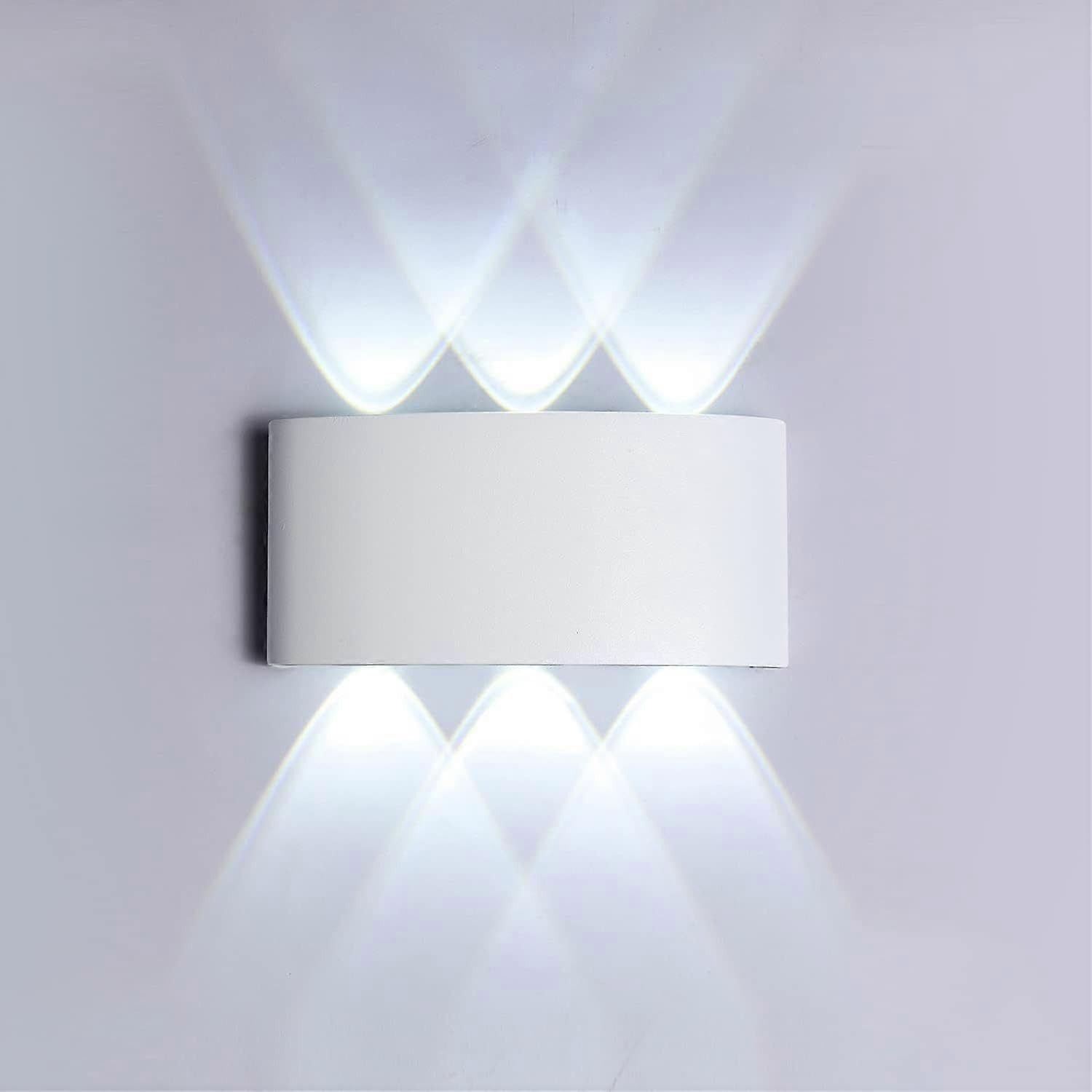 Joyhappst Image Color Applique Murale Led 6W, Lumire Blanc Froid 6000K, Applique Murale Tanche Ip65, Dcorative Lumire Pour Chambre Couloir Salon Escalier Htel Bar