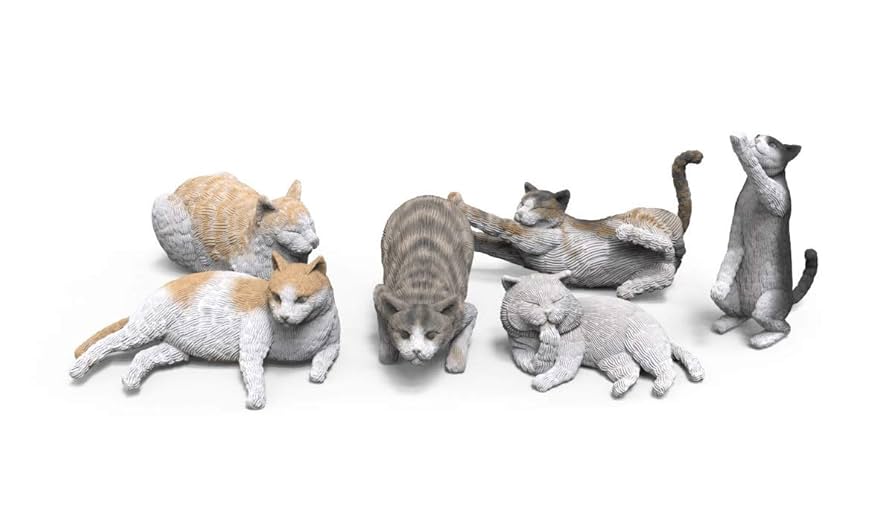 きー　おもしれー猫 セット Amazon | トリファクトリー 1/24 ジオラマアクセサリー 猫セット