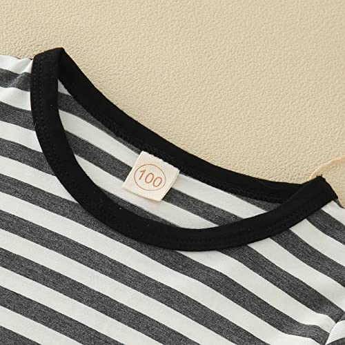 Toddler Girls Boys' Short Sleeve Striped Crew Neck T-Shirt Kids Plain Cotton Classic Summer Casual Tees Boys Clothing3