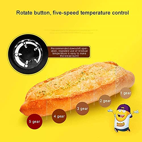 HYLK Neuer Toaster 2 Scheiben Zwei Scheiben Toasts gleichmäßig und schnell Edelstahl-Bagel-Toaster mit 2breiten… – Bild 3