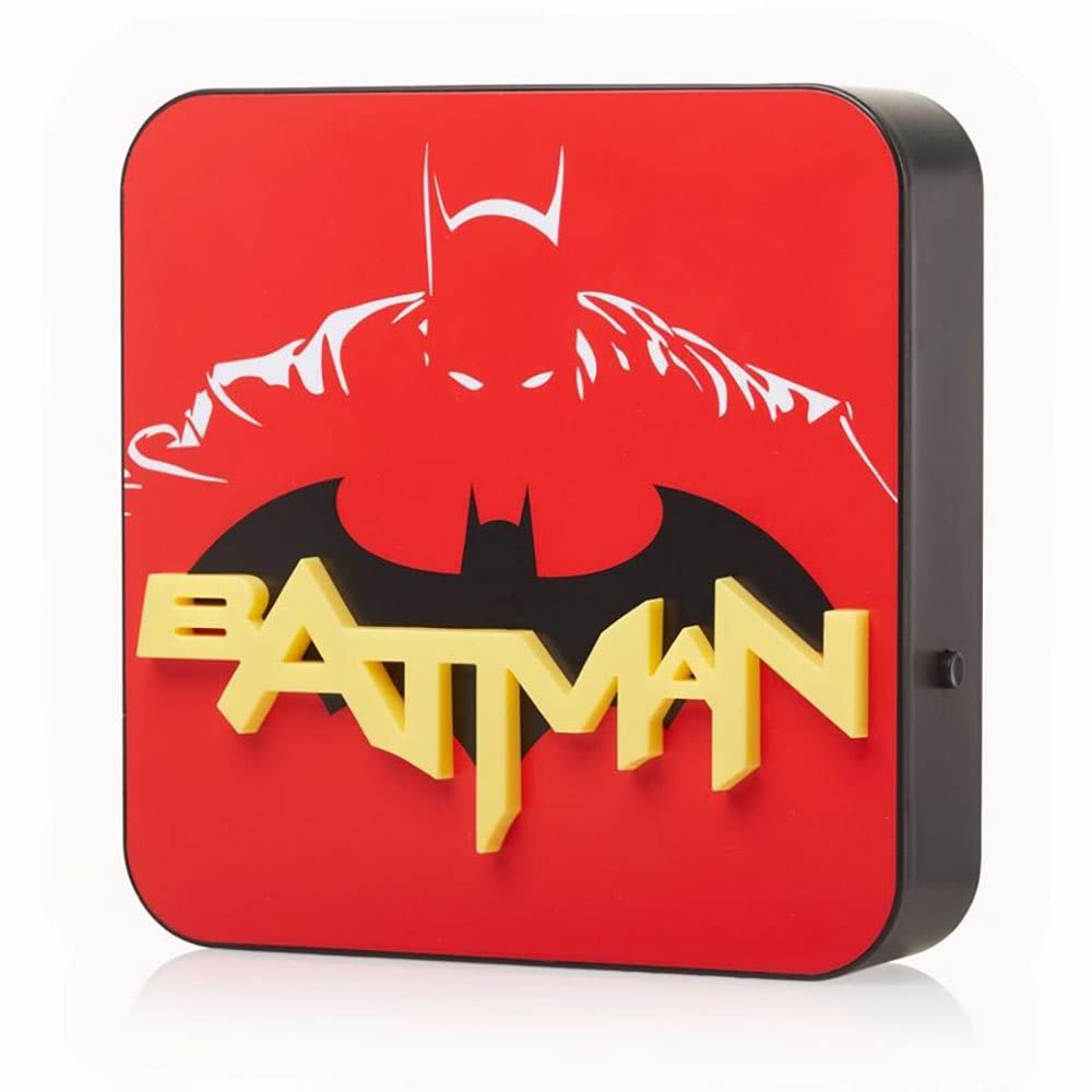 Numskull Lampa biurkowa Batman, lampa ścienna, oświetlenie otoczenia, akcesoria do gier, do sypialni, domu, gabinetu, biura, pracy, oficjalny towar