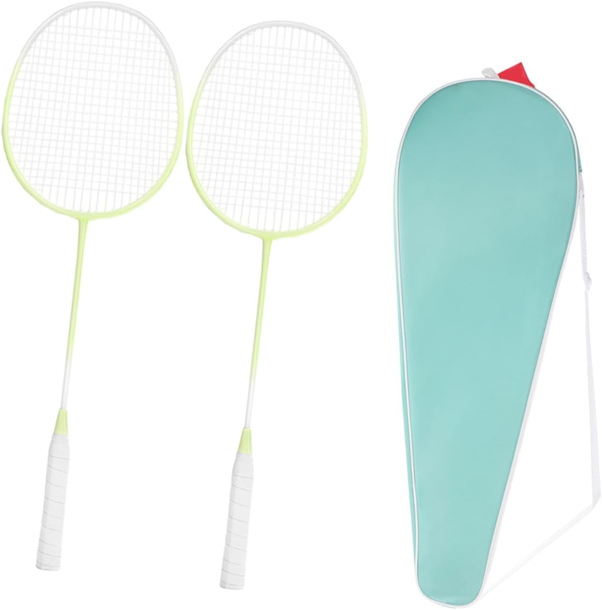 Luminous Badminton Rackets with Organizer Bag Sports Game Sweat Absorbing Anti Slip Handle Badminton Racquet Glow in The Dark