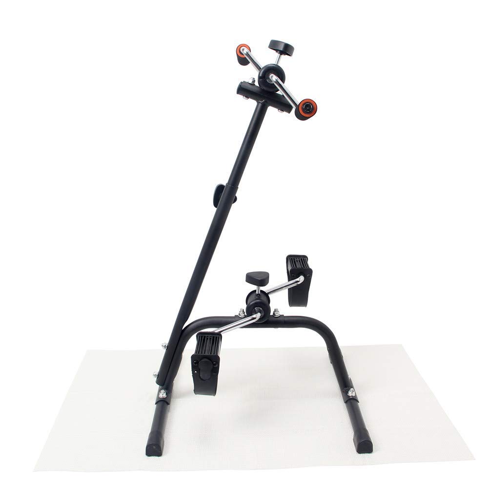 Ejercitador de pedales,Bicicleta estática estacionaria,Máquina de ejercicios para interiores con resistencia ajustable para brazos y piernas,Equipo de rehabilitación de accidentes cerebrovasculares Fi