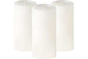 Simply Soson White Pillar Candles 3x6
