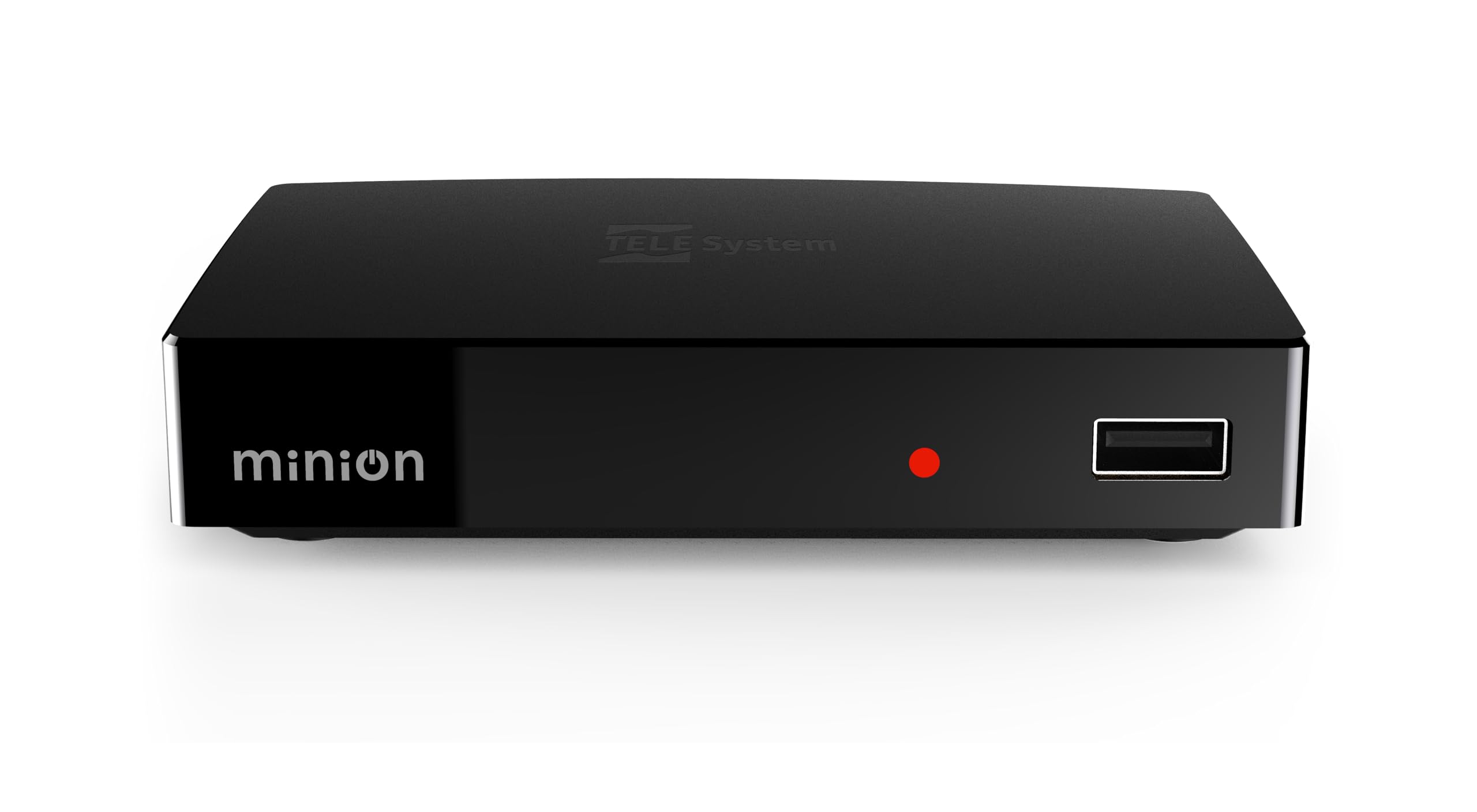 Tele System Decoder Digitale Terrestre MINION - Ricezione DVB-T2 HEVC a 10 bit, Autoscan Canali, Lettore Multimediale Integrato, EPG Aggiornata - Semplice e Tecnologico - Telecomando Incluso