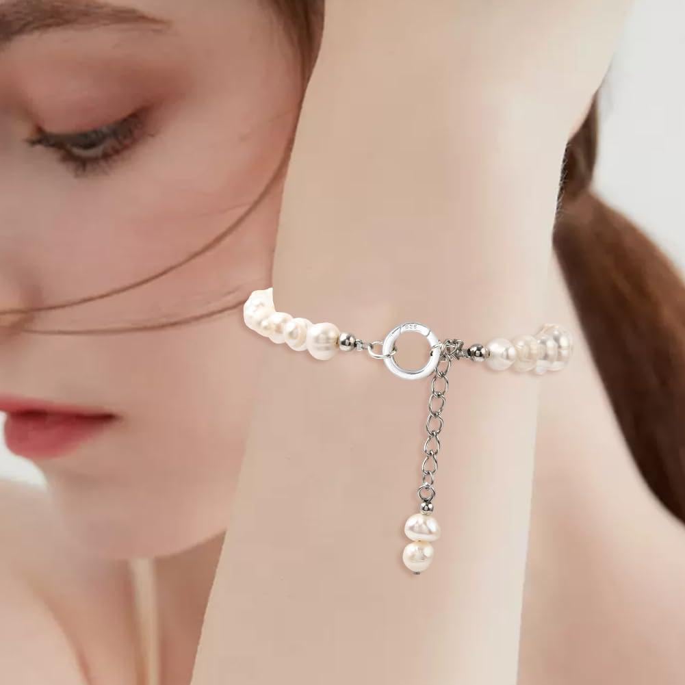Beebeecraft 3 Pezzo 10/12/14mm 925 Anelli A Molla in Argento Sterling Piccoli Anelli Rotondi A Molla Clip Accorcia Collana Connettori di Rinforzo con Panno per Lucidare per La Creazione di Gioielli