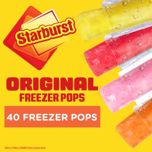 Image of Starburst Freezer Bars Variety Pack, Fruity Flavored Ice Pops, 40 Count