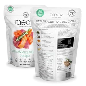 Meow Lamb  King Salmon Freeze Dried Uncooked Cat Meals Mixer or Topper or Deal with  Excessive Protein Pure Restricted Ingredient Recipe 99 Oz  Cucciolini Doodles Meow lamb  king salmon freeze dried uncooked cat meals mixer or topper or deal with  excessive protein pure restricted ingredient recipe 9 9 oz   cucciolini doodles