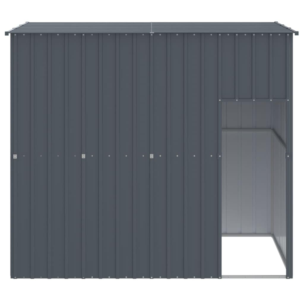 BAZZI Jaula para perros, caja para perros, jaula para perros, jaulas para perros, jaula para perros, caseta para perros con techo, antracita, 214 x 153 x 181 cm, acero galvanizado