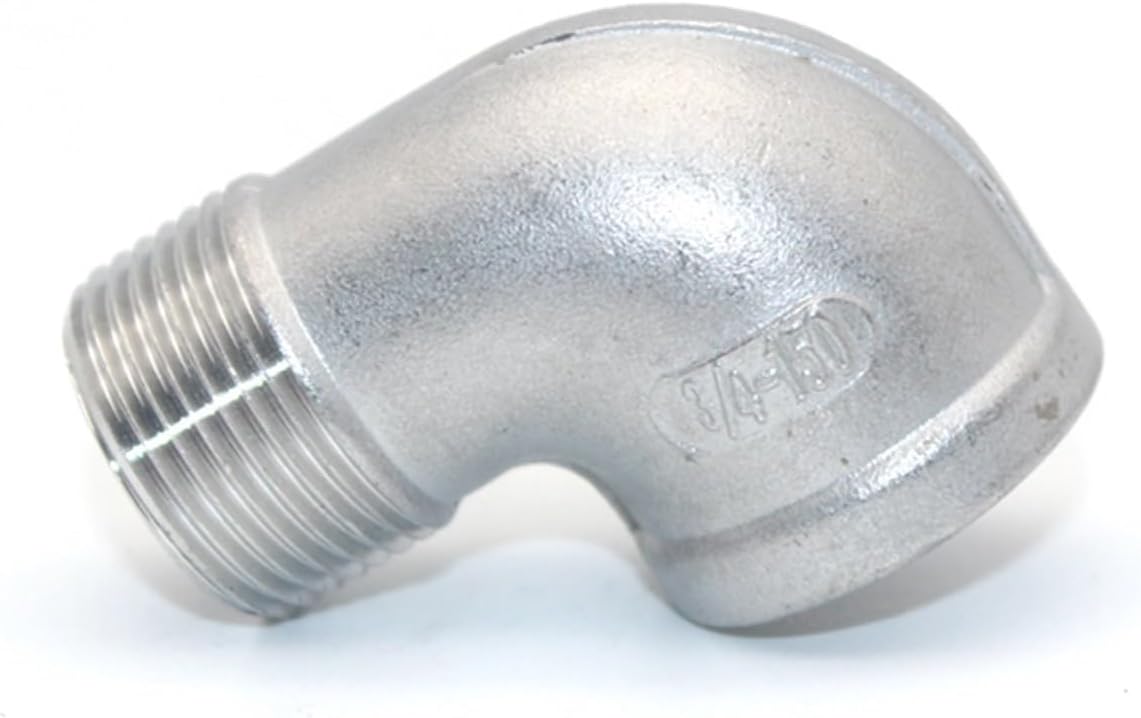 Stainless Steel Elbow 1/8" 1/4" 3/8" 1/2" 3/4" 1" BSP Female To Male Thread 304 Stainless Steel 90 Degree Elbow Pipe Fitting Connector Coupler Adapter(1-1/4")