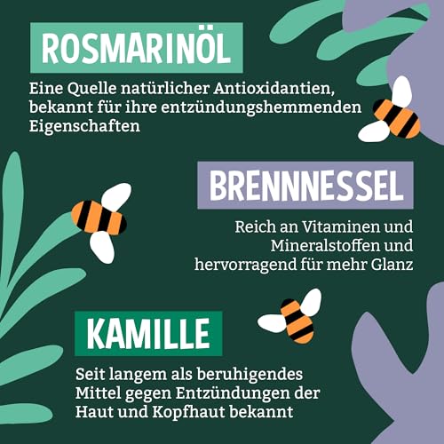 Faith In Nature Natürliches Rosmarin-Shampoo, stimulierend für normales Haar & Kopfhaut, vegan & tierversuchsfrei, ohne SLS, Silikone oder Parabene, 400 ml