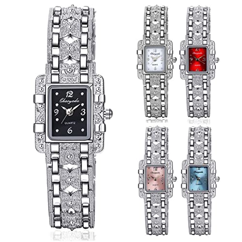 Montres à quartz pour femme en lot de 5 montres élégantes strass carrés