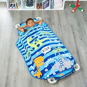 EVERYDAY KIDS Dinosaurier Schlafmatte mit Kissen