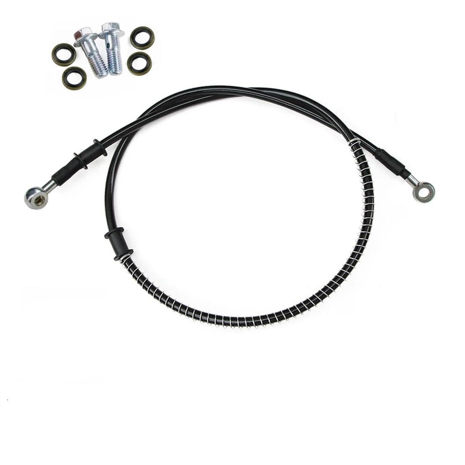 Ksxzw One Color Motorbike Part 400Mm-2300Mm M8 0° Motorcycle Braided Steel Hydraulic Brake Line Clutch Oil Hose Tube Pipe(900Mm)