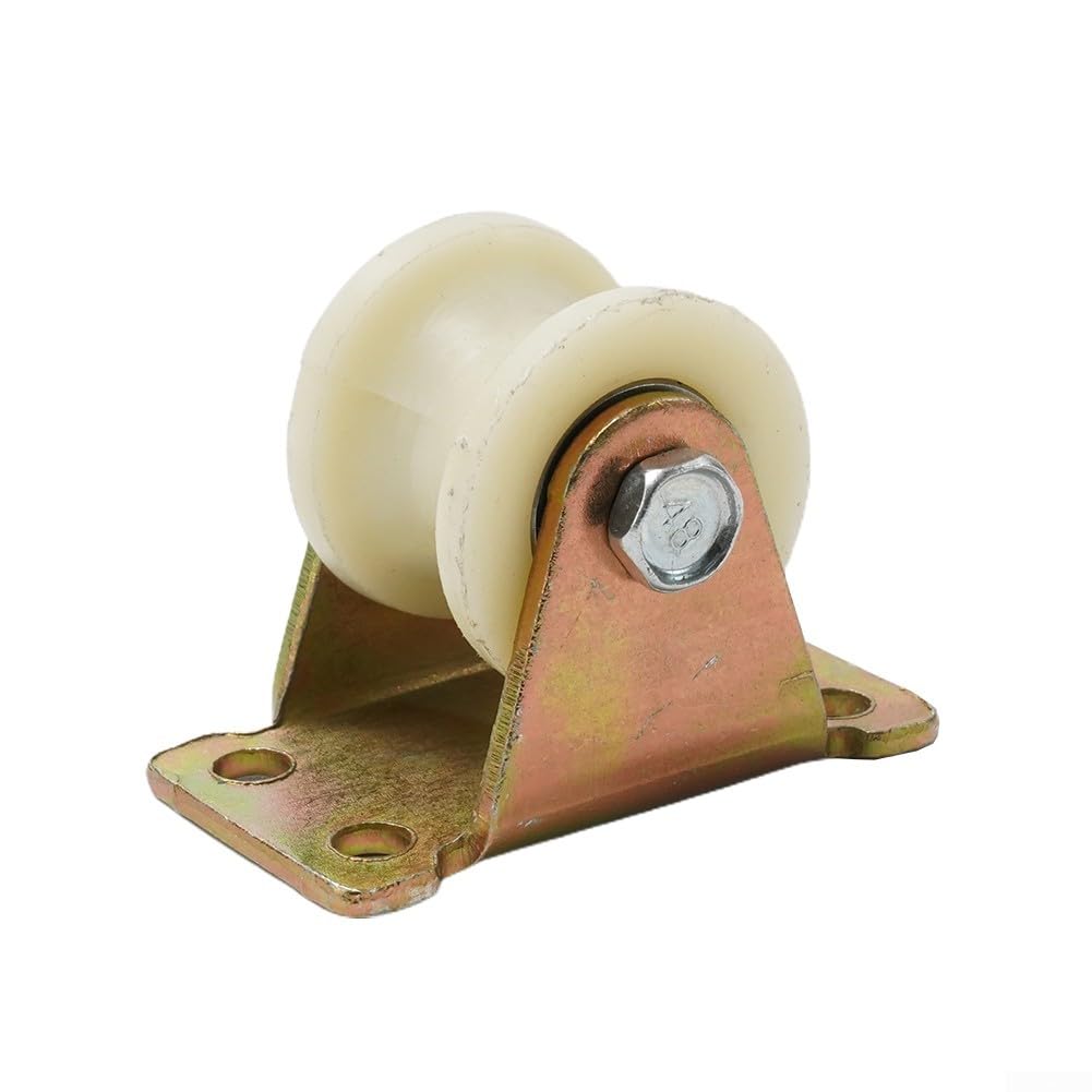 FDEFIRTFG Furniture door rollers, Nylon Grooved Rollers for Sliding Doors, Reinforced Base with High Tech Galvanized Shell(U 30MM)