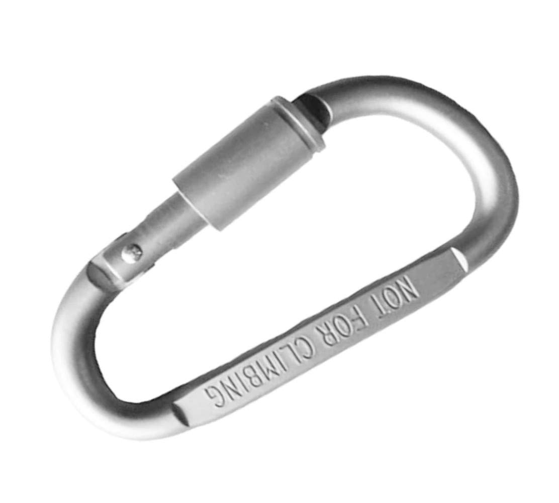 D Shaped Locking Carabiner Snap Hook Key Chain for Travel and Luggage Accessory- (4 pcs/Set)-image-48