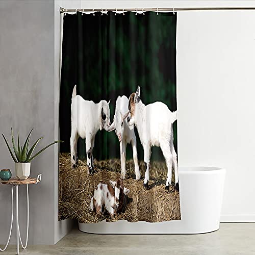 Rideau de douche 165x200cm en polyester motif moutons