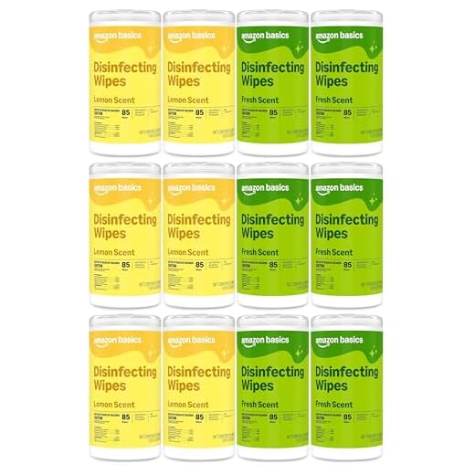 Amazon Basics Disinfecting Wipes, Lemon & Fresh