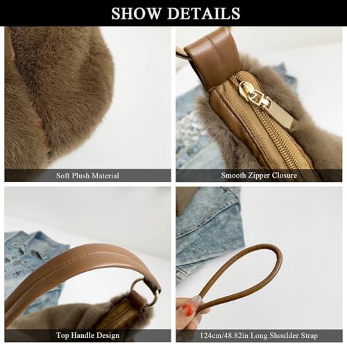 Bolso Tote de Peluche Fuzzy para Mujer miniatura 5