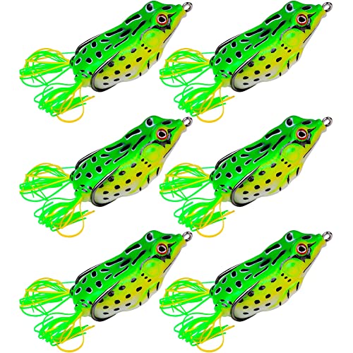Leurres de pêche en forme de grenouille plastique 3D anti-herbe