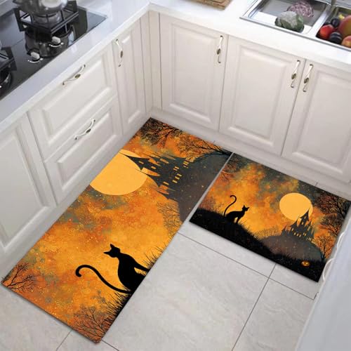 Tapis de cuisine chat noir absorbant entree interieur 43x150 - 3