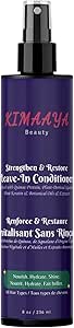 KIMAAYA Beauty Leave In Conditioner Spray – Lightweight, Moisture-Rich – Hydrates, Softens, Detangles &amp; Adds Shine – Quinoa, Plant-Keratin, Squalane, Aloe &amp; Herbal Extracts – 8 oz