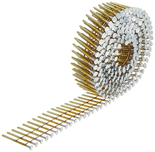 BOSTITCH Framing Nails, Thickcoat Round Head, 1-1/2-Inch by .080-Inch by 15 Degree Ring Shank Coil, Sliding Nail, 4,200-Pack (C4R80BDG)