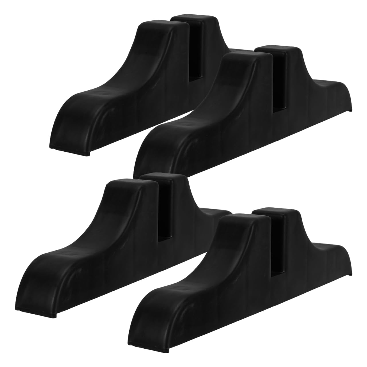 Abaodam 4pcs Room Divider Stand Bases, Thickened Heavy Duty Privacy Screen Holder Feet, Plastic Partition Base Bracket Support Legs for Home Office Hotel, Black