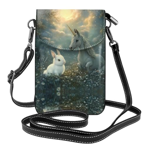 Sac téléphone portable en cuir bandoulière pour le shopping et voyage 19,3 x 12,4 cm