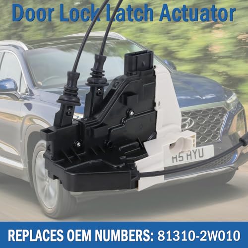 Image of Front Left Driver Side Door Lock Actuator 81310-2W010, Door Latch Compatible with Hyundai Santa Fe XL 2013-2019, Santa Fe Sport 2013-2018, Santa Fe 2013-2018