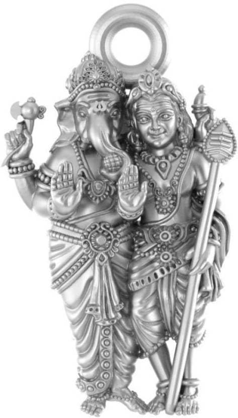 Médaillon argent pur Ganapathy Murugan pendentif homme femme