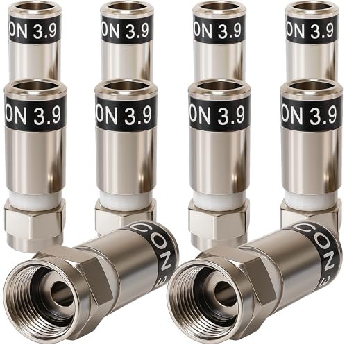 1STec RG59 Cabelcon 3.9 Crimp on Compression Hex Head Screw Type Male F-Stecker für Koaxial-Antennenkabel, verwendet von Virgin Media Digitales Koaxial-Signalkabel, Breitband-TiVo TV-Box, Cablecon, 10 1STec RG59 Cabelcon 3.9 Crimp on Compression Hex Head Screw Type Male F-Stecker für Koaxial-Antennenkabel, verwendet von Virgin Media Digitales Koaxial-Signalkabel, Breitband-TiVo TV-Box, Cablecon, 10
