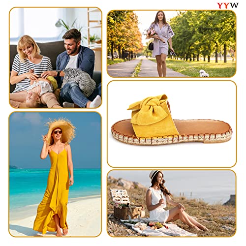 YYW Slides for Women Flat Slide Sandals Slip On Open Toe Sandals Casual Style with Bowknot Ornament for Summer Outdoor Indoor3
