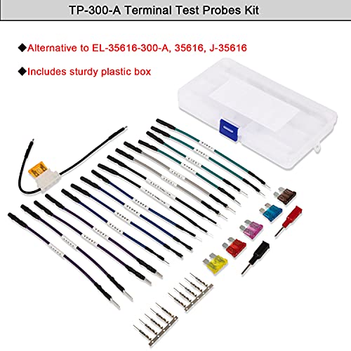 Image of J-35616 TP-300-A Terminal Test Probes Kit Compatible Suitable for GM Vehicles, Alternative to EL-35616-300-A, 35616, J-35616, 26 PCS with Storage Box