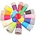 Jicyor 30pcs Vasos de Papel Desechables para Fiestas, Vasos Carton de Colores Biodegradables Vaso de Papel con Plato de Papel Redonda para Bebidas Calientes y Frías Bodas Bricolaje
