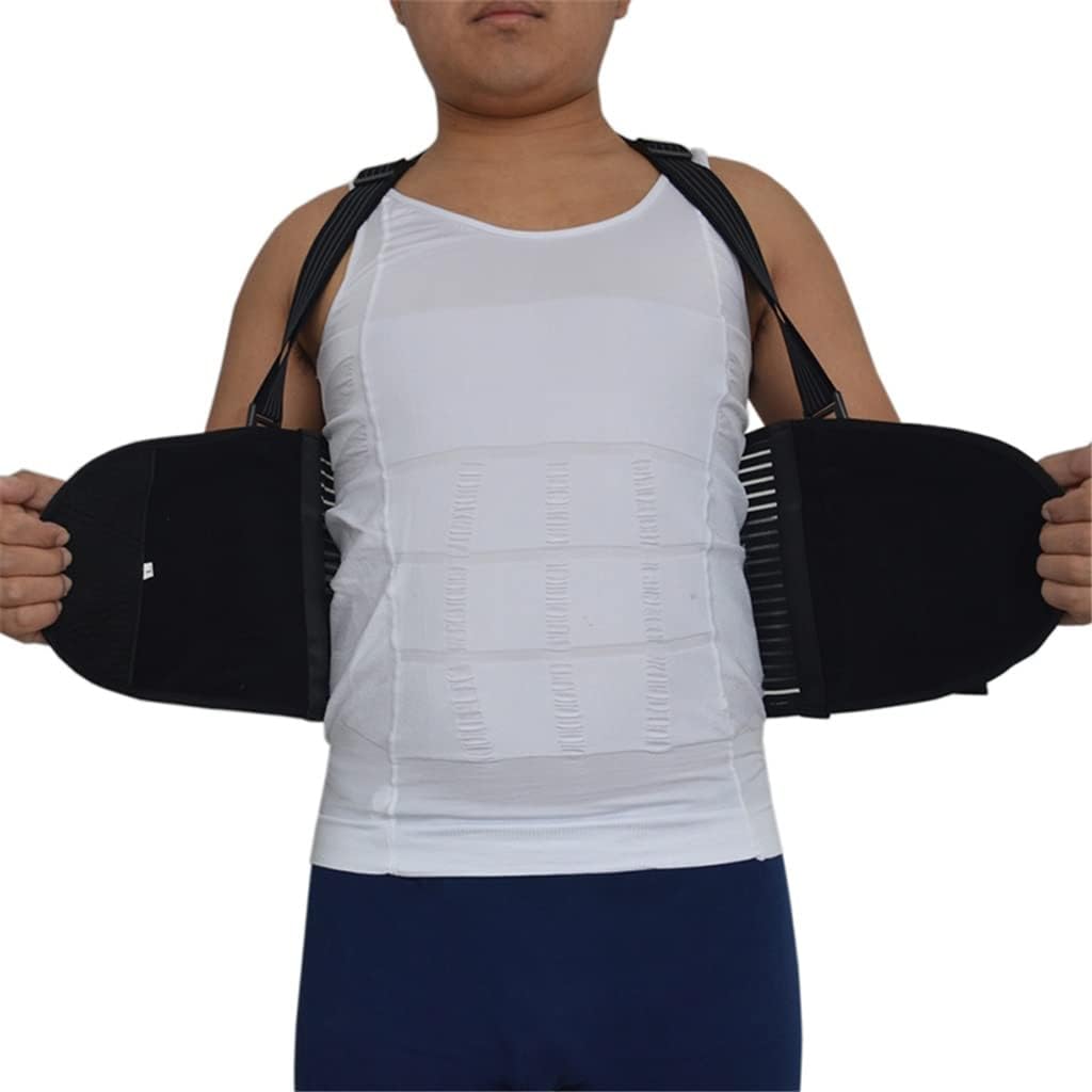 Suspender Belt Adjustable Posture Back Support Corrector Lumbar Brace Shoulder Band Corset Relief Lower Pain(XL code)