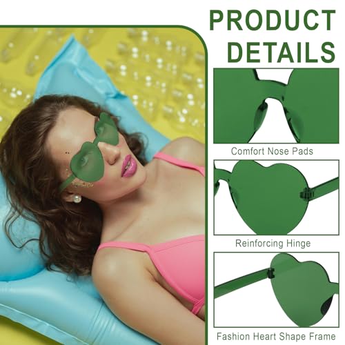 Image of Heart Sunglasses 12 /18 /24 Pcs Heart Shaped Glasses for Women Cute Funny Party Glasses Party Favors Accessories