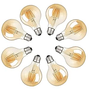 8-pack G95 LED-gloeilamp, niet-dimbare vintage E27-schroeflamp, 6 W energiebesparing, gelijk aan 60 W gloeilamp…
