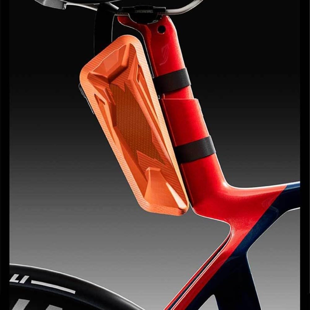 Borsa impermeabile per tubo superiore della bicicletta, 1,8 l, per bici da strada e mountain bike, pendolarismo, con cinghie di sicurezza, arancione, verde, nero, bianco (bianco)