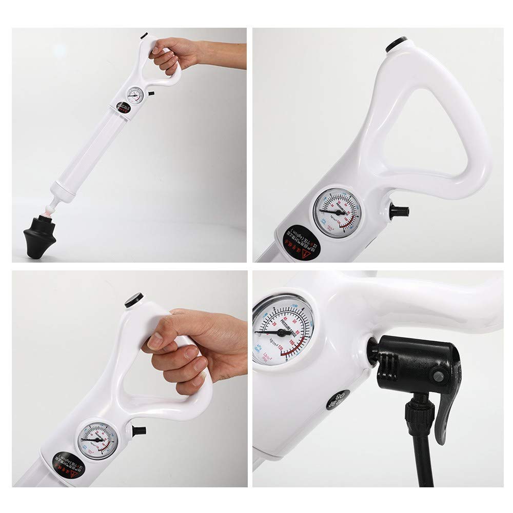 Desatascador de inodoro de alta presión, desagüe, bomba abridor de pistón de alta presión multifunción para inodoros, baño, ducha, fregadero, desagüe de piso, bañera, cocina