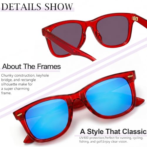 Image of SIPHEW Polarized Sunglasses for Women & Men - UV400 Mirrored Eyewear | Designer Unisex Fashion Sun Glasses w /Medium Fit,Suitable for Any Face Shape,Beach,Everyday Wear